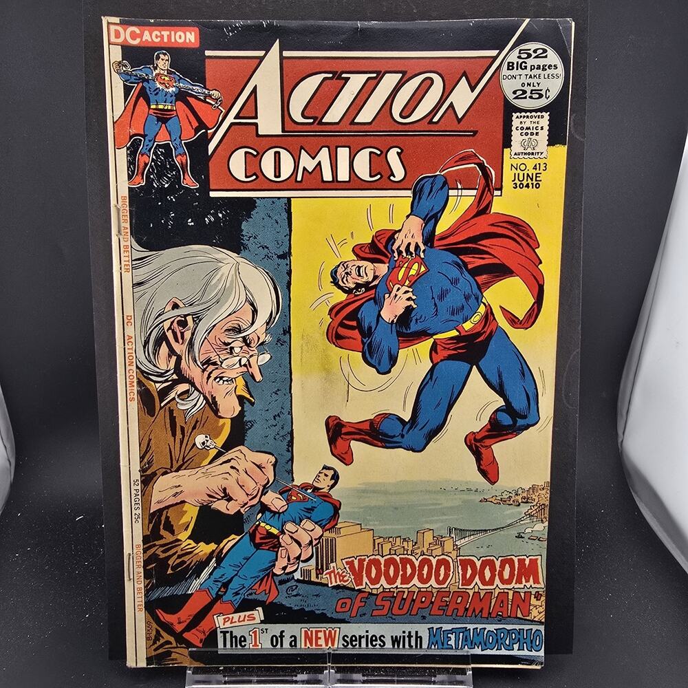 Action Comics 413 DC Comics 1972 Superman Metamorpho Bronze Age FN/VF 7.0 7.5